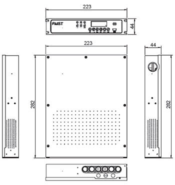 FMST-FXR061吸氣式感煙火災(zāi)探測(cè)器
尺寸圖