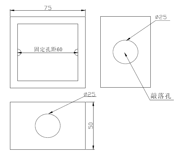 結構尺寸外形示意圖